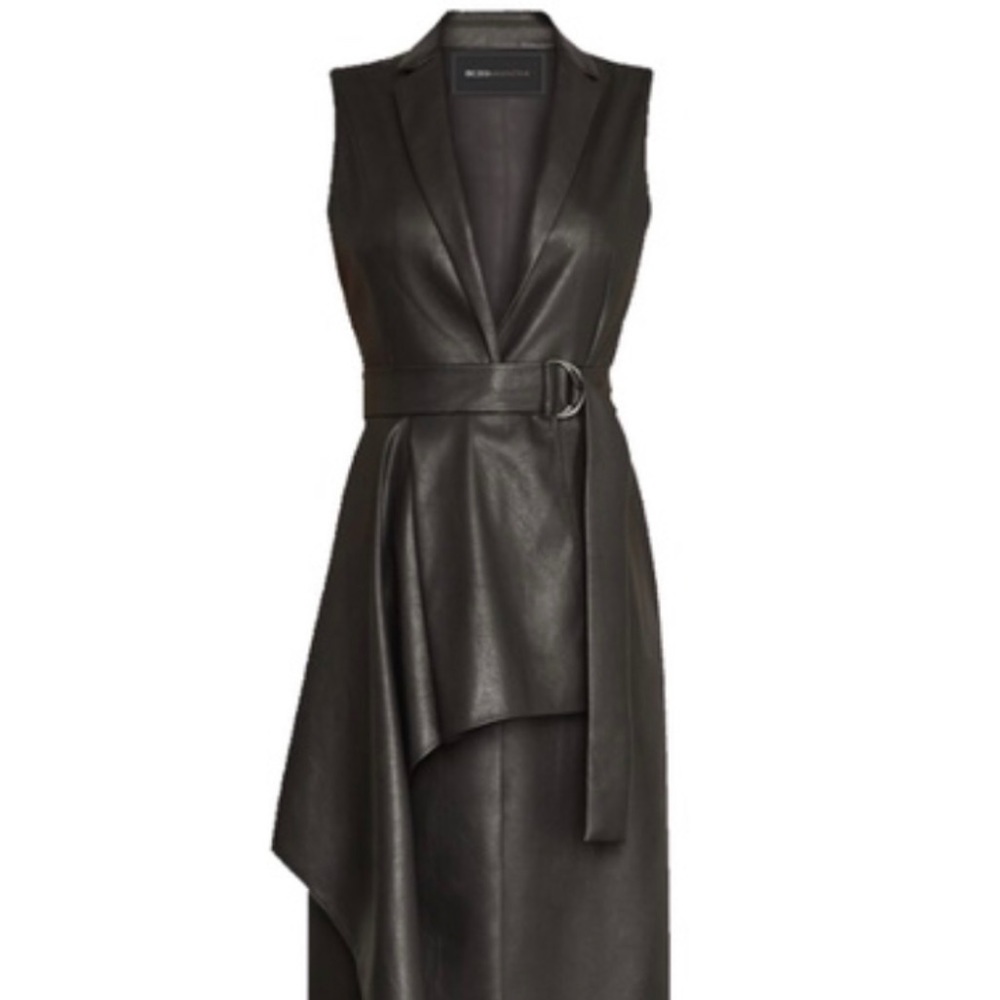 NEW! Petite  Long Leather Vest/Cape-like Dress - Stunning!